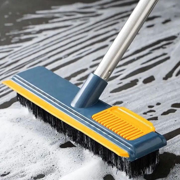 Comb Cleaning Wiper, Adjustable Floor Cleaning Brush, Bathroom Wiper Kitchen Tile Cleaning Tools, 2 in 1 Floor Scrubber Cleaning Grout Brush With Comb, Grout Scrubbing Brush Long Handle Tile Cleaning Brush, Bathroom Kitchen Tile Crack Cleaning Brush
