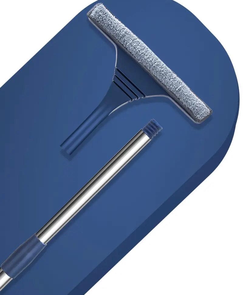 2 in 1 Window Mesh Screen Brush, Curtain Net Wipe Cleaner Brush, Telescopic Long Handle Dust Removal Brush, Household Cleaning Tool, Window Mop Squeegee Wiper, Window Cleaner Magic Broom Wiper