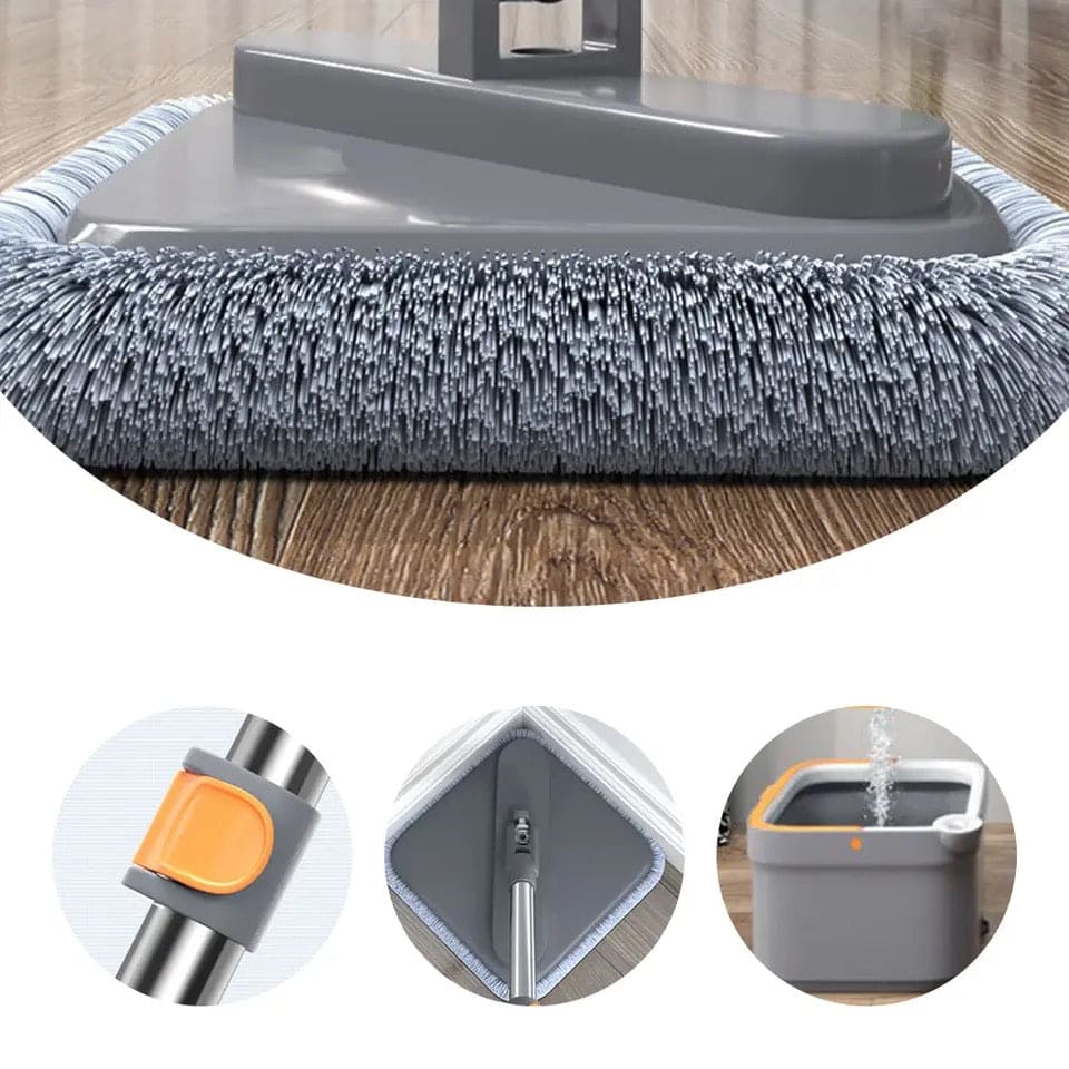 Square Bucket Mop, Double Deck Separation System Spin Mop, Hand Free Lazy Squeeze Mop, Automatic Magic Floor Mop, 360 Degree Rotating Mop, Self Wringing Flat Mop, Wet and Dry Square Mop, Multipurpose Cleaning Mop
