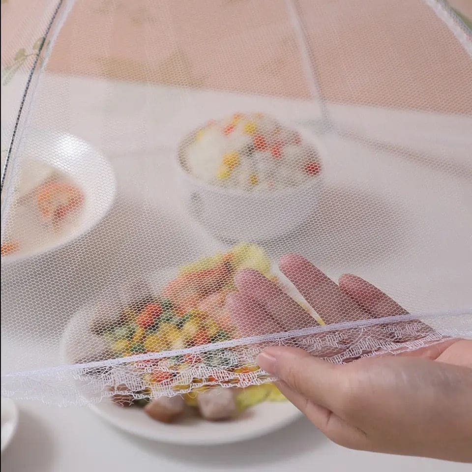 Umbrella Mesh Food Cover, Fly Mosquito Net Dish Cover, Foldable Portable Table Food Cover, Collapsible Outdoor Picnic BBQ Food Covers