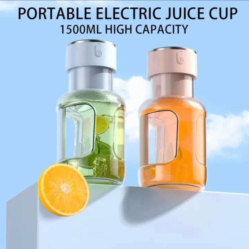 Electric Jug Blender, Cordless Barrel Juicer Portable Electric Juice Cup, Rechargeable Mini Juicer, 1600Ml Household Smoothies Personal Blender