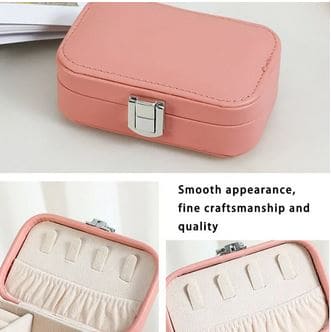 Mini Rectangular Leather Jewellery Box, Mini Macaron Jewelry Box, Double Layer Jewellery Storage Box, Travel Jewellery Ornaments Storage Case, Multifunction Necklace Earring Storage Case, Jewellery Display Case