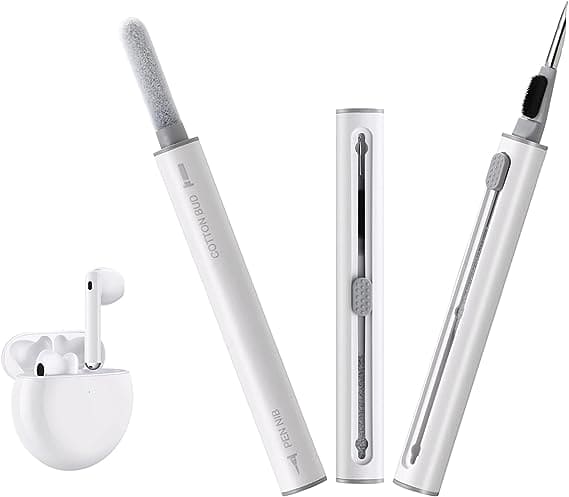 3 In 1 Earphone Cleaning Pen, Earbuds Case Cleaning Kit, Multifunctional Headphones Airphone Keyboard Cleaning Pen, Multipurpose 3 In 1 Cleaning Pen For Keyboard Camera AirPords Earbud