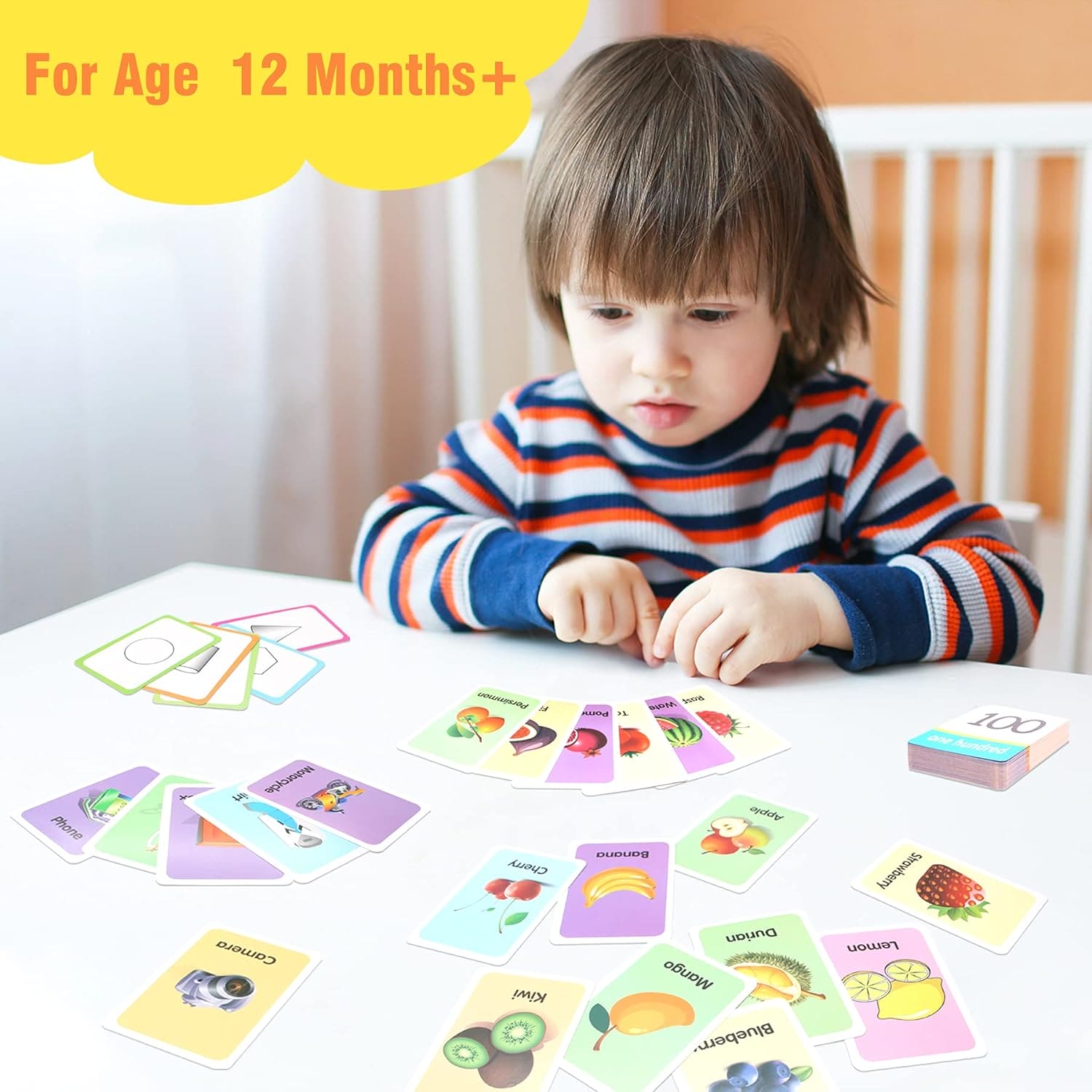 English Word Learning Flash Card For Kids, Visual Stimulation Cards for Toddlers, Cartoon Flashcards for Newborn Babies Kids, Fun Learning and Educational Kids Cards, Memory Training Learning Cards, Montessori Baby Learning Cards