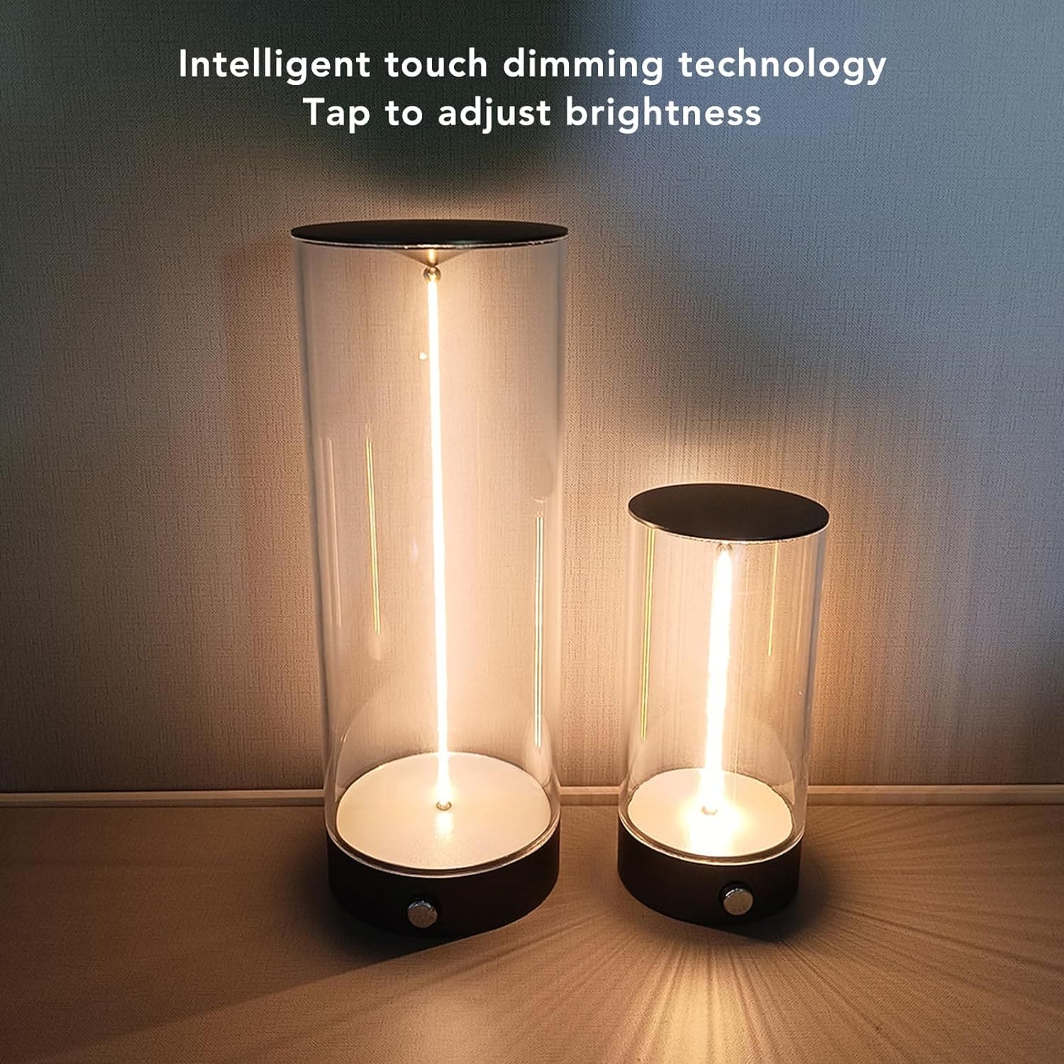 Magnetic Filament Cordless Lamp, Movable Minimalist Table Lamp, 3 Levels Touch Dimmable Rechargeable Nightstand Light, Creative Ambient Light Bar, Outdoor Decoration Night Light, Home Living Room Table Lamp