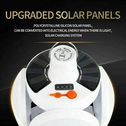 Football Foldable Solar Light, Emergency Home Camping Night Lights, Portable USB Rechargeable LED Search Light, 2 In 1 Camping Light, Portable Tent Lamp with Hanging Hook