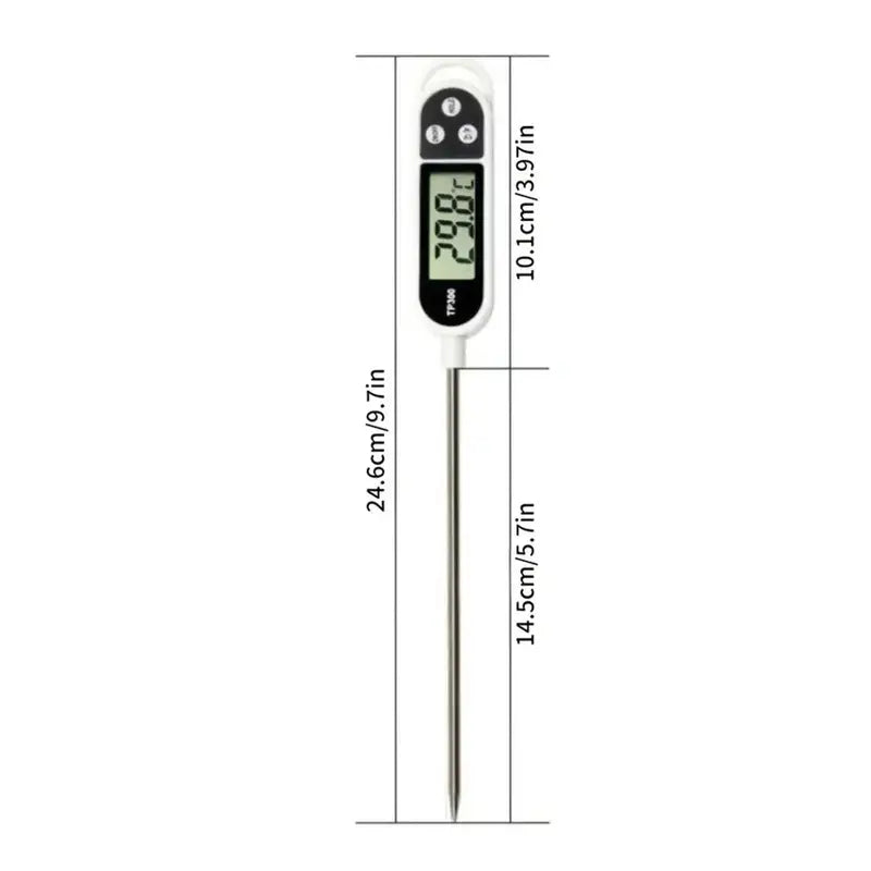Pen Shape Digital Food Thermometer, Food Probe Digital Cooking Thermometer, Instant Read Digital Thermometer, Cooking Temperature Measure Probe Tool, Stainless Steel Probe
