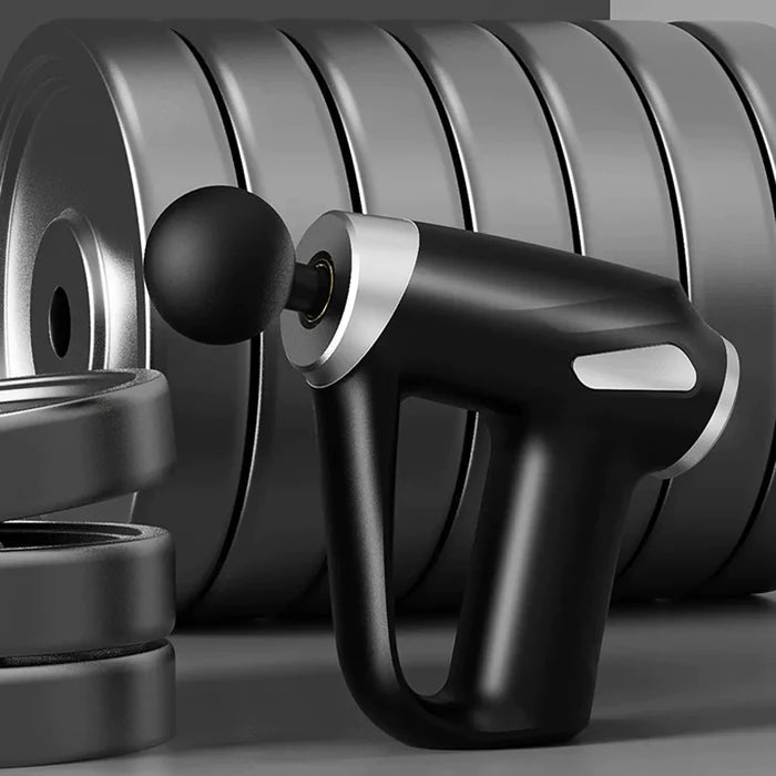 Pistol Mini Massager, 4 Head Handheld Electric Massagers, Household Mini Fascia Gun Vibration Muscle Massager, Rechargeable Handheld Muscle Massager, Fascia Massager Neck Body Massager, Portable Body Massager Gun