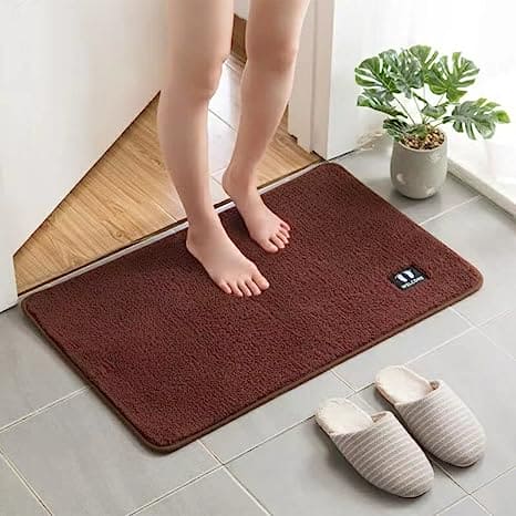 Fluffy Bathroom Mat, Non Slip Plush Carpet Bath Mat, Soft