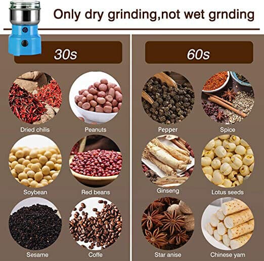 Nima Electric Grinder Blender, Portable Mini Electric Coffee Grinder, Spice Pepper Juicing Grinder, Kitchen Grain Machine, Multifunctional Smash Machine, Bowl Blender And Grain Mixer, Stainless Steel Mini Grain Mill