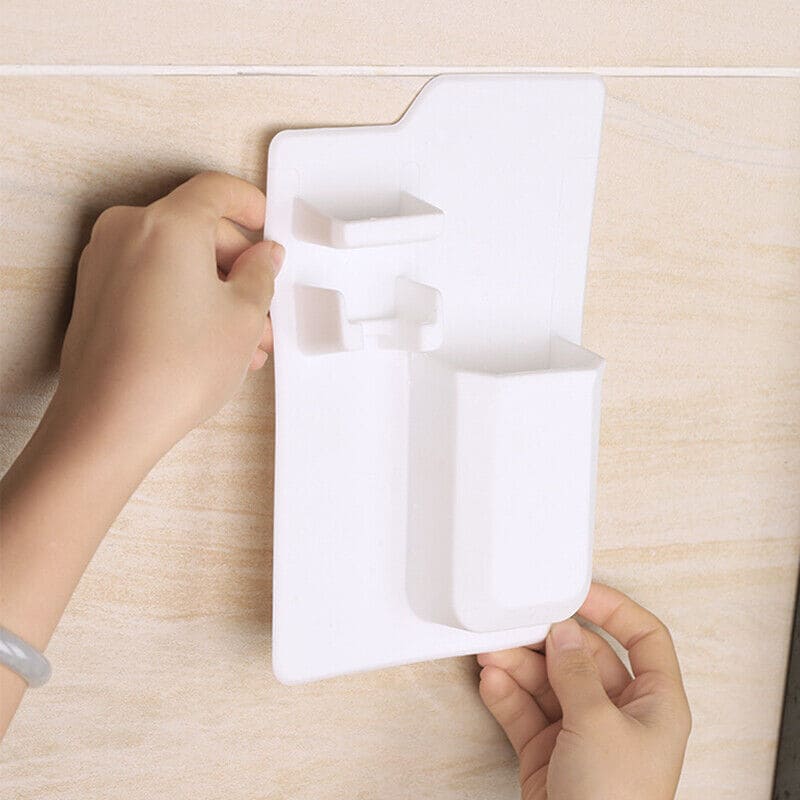 Mighty Silicone Toothbrush Holder, Toothbrush wall Holder Shaver Razor Organizer, Bathroom Mirror Shower Organizer, Bathroom Storage Rack, Multifunctional Wall Mounted Silicon Holder