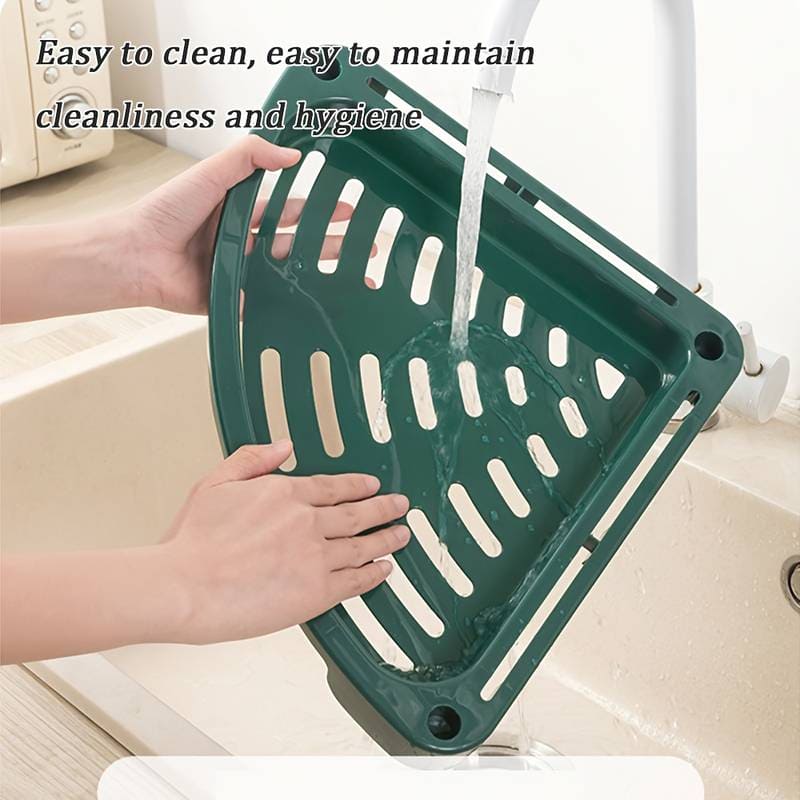 Kitchen Corner Storage Rack, Stainless Steel Kitchen Corner Shelf, Multi Layer Condiment Triangle Storage Rack, Household Triangular Shelf, Multifunctional Metal Storage Shelf