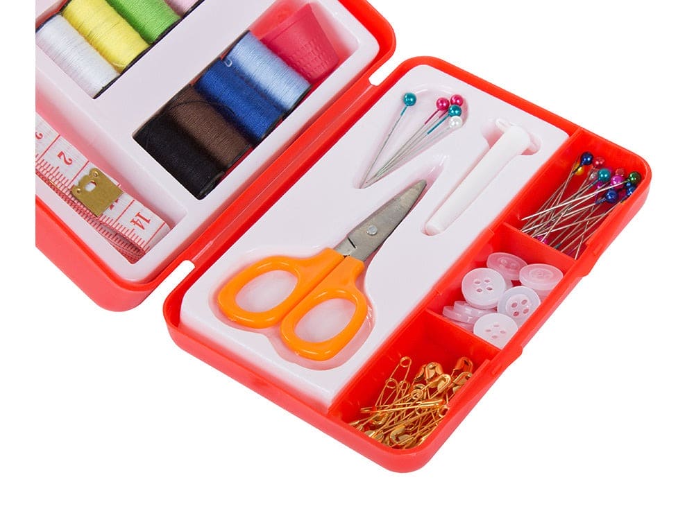 Insta Sewing Kit, Travel Sewing Box With Color Needle Threads, Basic Emergency Sewing Kit Tools