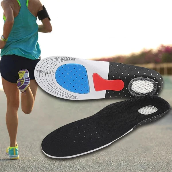 Set of 2 Cuttable Silicone Shoe Insoles, Men Women Orthotic Arch Support Sport Shoe Pad, Soft Running Insert Shoe Pad, Silicone Gel Insoles For Feet, Arch Support Shoe Pad, Flash Drying Foot Care Pads
