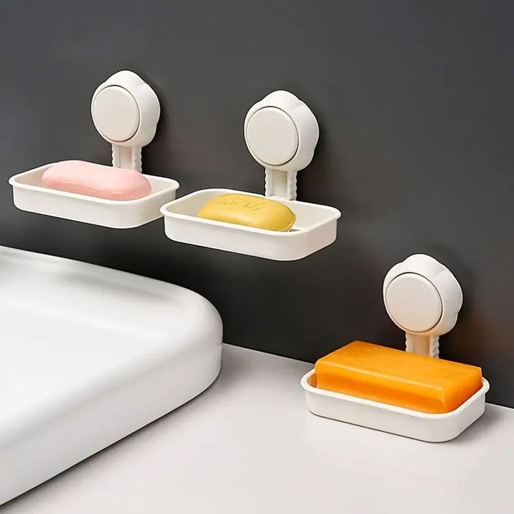 Suction Cup Soap Box, Creative Drain Soap Holder, Simple Home Bathroom Soap Storage Holder, Hanging Bar Soap Holder, Vacuum Suction Cup Soap Box