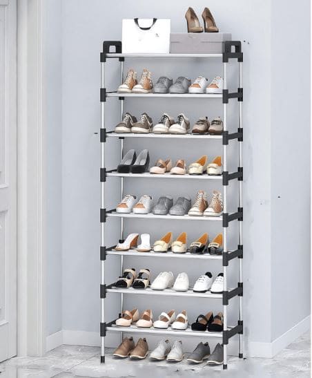 Layer Shoe Shoes Steel Stand Tier Classic Shoe Rack, Stainless