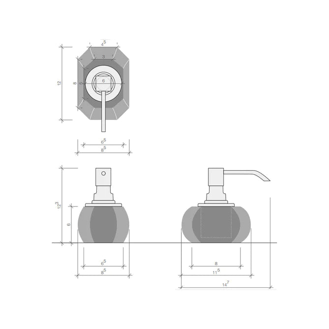 Acrylic Soap Dispenser Bottle, Household Soap Bottle, Shower Gel Shampoo Bottle, Glass Liquid Soap Dispenser, Soap Dispenser Pump For Bathroom And Kitchen, 180ml Hand Washer Bottle