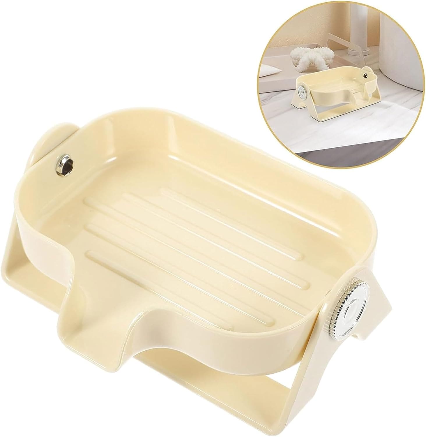 Shower Soap Holder, Adjustable Drain Soap Dish Holder, Self Emptying Soap Tray, Sink Waterfall Soap Dish, Self-draining Soap Saver Stand For Shower Bathroom Kitchen