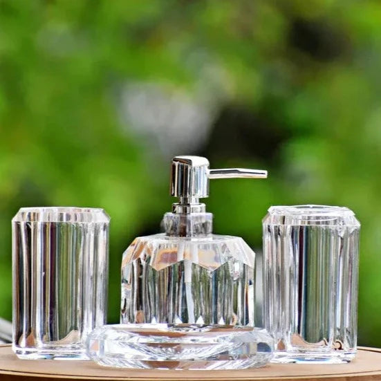 Acrylic Soap Dispenser Bottle, Household Soap Bottle, Shower Gel Shampoo Bottle, Glass Liquid Soap Dispenser, Soap Dispenser Pump For Bathroom And Kitchen, 180ml Hand Washer Bottle
