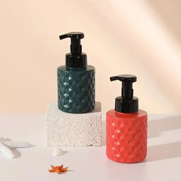 Refillable Hand Soap Dispenser, Counter Soap Dispenser Bottle, Empty Facial Cleanser Refillable Bottle, Hand Sanitizer Press Subpack Bottle, Bathroom Kitchen Hand and Dish Soap Dispenser