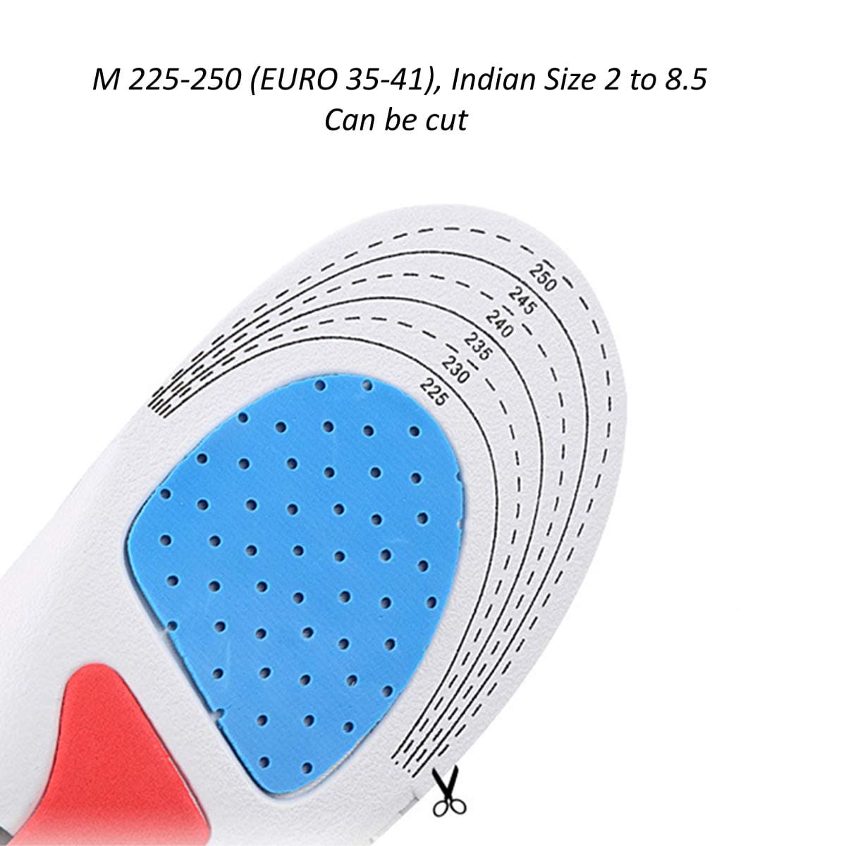 Set of 2 Cuttable Silicone Shoe Insoles, Men Women Orthotic Arch Support Sport Shoe Pad, Soft Running Insert Shoe Pad, Silicone Gel Insoles For Feet, Arch Support Shoe Pad, Flash Drying Foot Care Pads