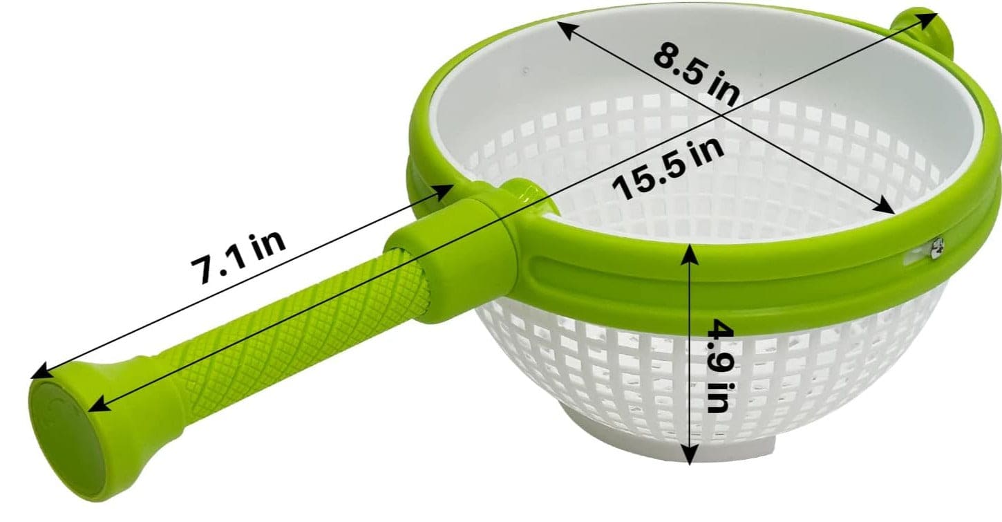 Revolving Drain Basket, Multipurpose Salad Molicer, Foldable Strainer Fruit Vegetable Washing Basket, New Salad Spinner, Dehydration Water Throwing Drain Basket, Lettuce Spinning Colander Kitchen Tool, Spinning Basket with Collapsible Handle