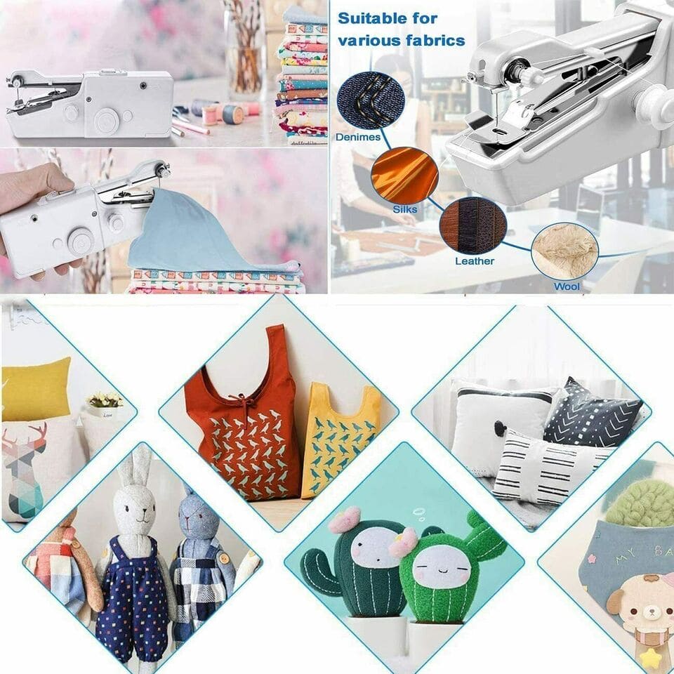 Handheld Sewing Machine, Portable Handy Stitch Machine, Mini Needle Cordless Clothes Fabric Sewing Machine, Stapler Sewing Machine, Portable Sewing Machine for Home Tailoring, Handheld Sewing Machine for Beginners