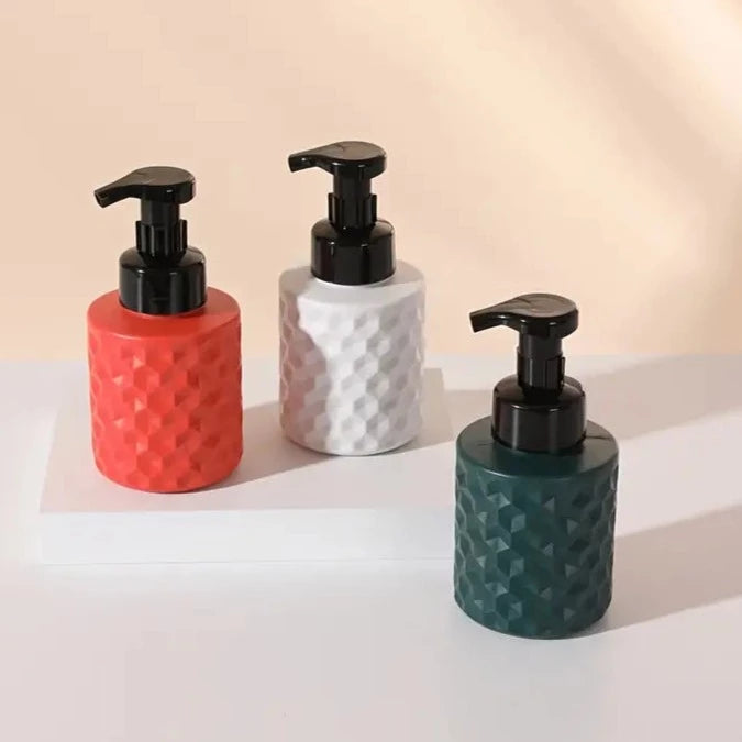 Refillable Hand Soap Dispenser, Counter Soap Dispenser Bottle, Empty Facial Cleanser Refillable Bottle, Hand Sanitizer Press Subpack Bottle, Bathroom Kitchen Hand and Dish Soap Dispenser