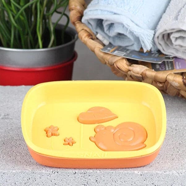Set Of 4 Snail Soap Dish, Double Layered soap Box, Bathroom Kitchen Soap Organizer, Multifunctional Drain Soap Holder, Soap Dish Tray For Bathroom, Draining Soap Dish Holder