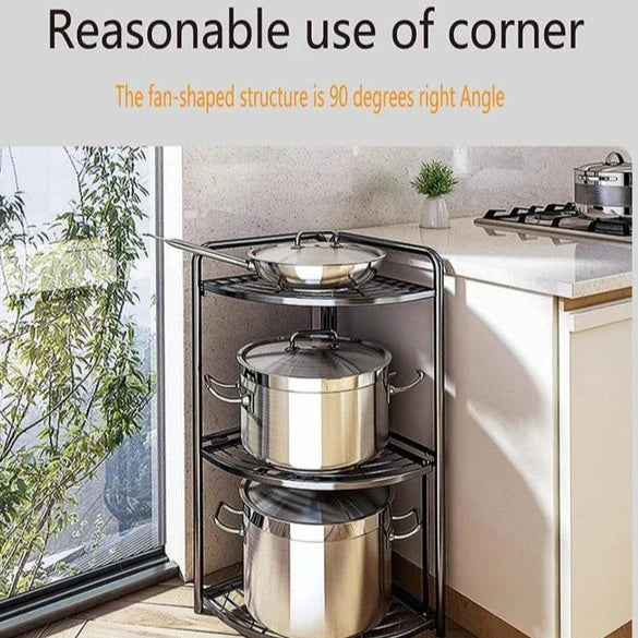 Tripod Folding Trolley Rack, Kitchen Bathroom Corner Storage Shelf, Home Snack Vegetables Storage Rack, Multifunctional Extension Parallel Trolley