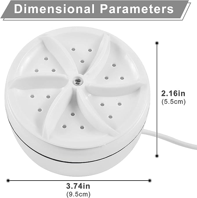 2 in 1 Ultrasonic Turbo Washing Machine, Portable Travel Washer, Air Bubble And Rotating Mini Ultrasonic Washing Machine, Portable Removes Dirt Washer, USB Cable Machine for Travel