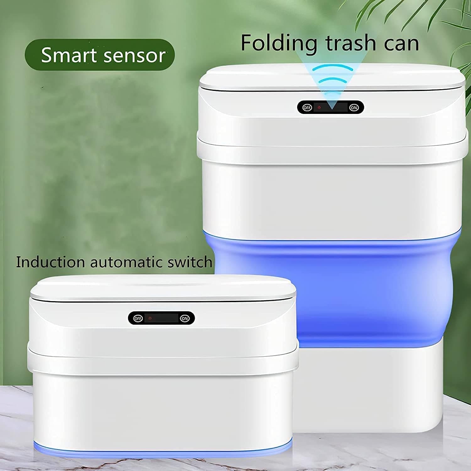 Smart Trash Can With Lid, Touchless Automatic Motion Sensor Trash Bin, Foldable Mini Trash Can, Collapsible Trash Bin, Creative Household Bathroom Garbage Storage Box, Waste Bin Garbage Can