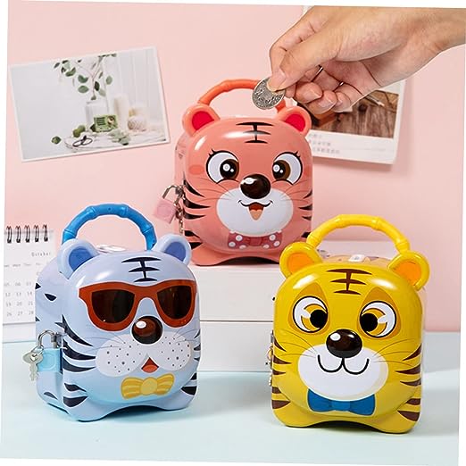 Kids Coin Bank Metal Lovely Piggy Toddler Money Savings Mini