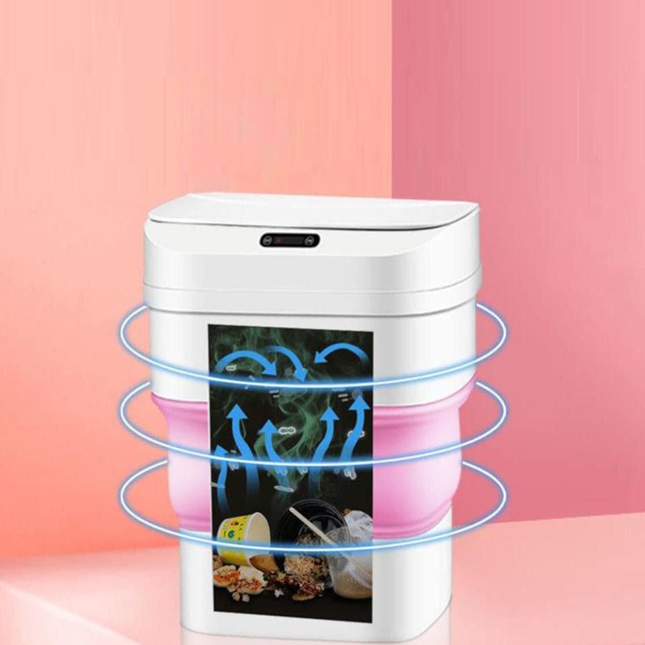 Smart Trash Can With Lid, Touchless Automatic Motion Sensor Trash Bin, Foldable Mini Trash Can, Collapsible Trash Bin, Creative Household Bathroom Garbage Storage Box, Waste Bin Garbage Can