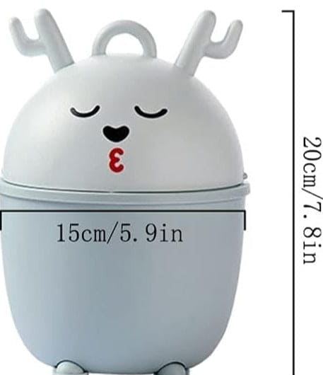 Cartoon Flip-top Trash Can, Mini Cute Desktop Trash Can, Paper Storage Basket Box with, Home Office Bathroom Trash Can, Waste Paper Trash Storage Bin, Garbage Storage Basket, Small Plastic Bin With Lid