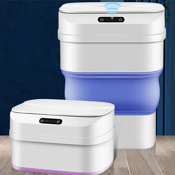 Smart Trash Can With Lid, Touchless Automatic Motion Sensor Trash Bin, Foldable Mini Trash Can, Collapsible Trash Bin, Creative Household Bathroom Garbage Storage Box, Waste Bin Garbage Can