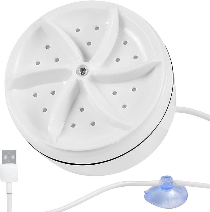 2 in 1 Ultrasonic Turbo Washing Machine, Portable Travel Washer, Air Bubble And Rotating Mini Ultrasonic Washing Machine, Portable Removes Dirt Washer, USB Cable Machine for Travel