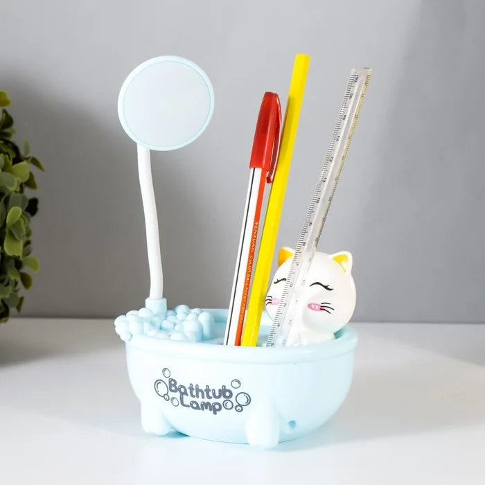 3 In 1 Bathtub Table Lamp With Sharpener, Cartoon Bathtub LED Study Lamp, Bathtub Lamp For Kid With Sharpener, Portable LED Study lamp, Study Reading Desk Lamp