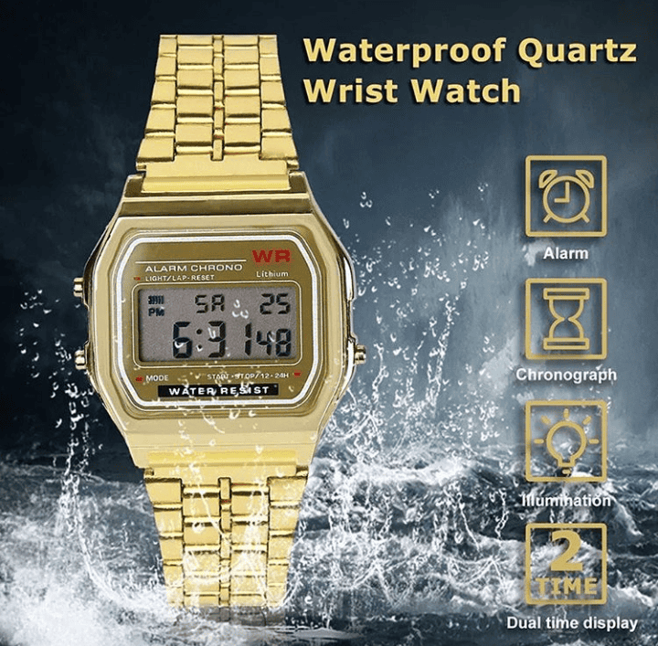 New Retro Classic LED Stainless Steel Digital
