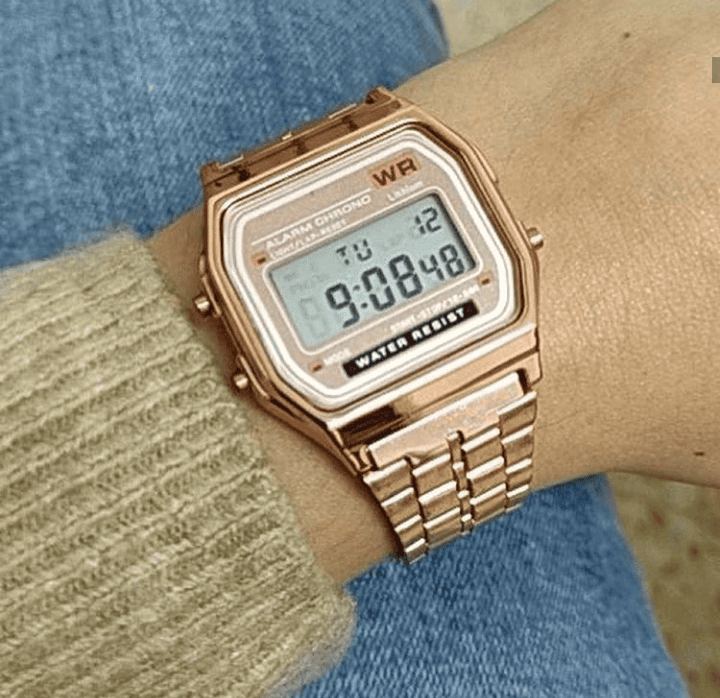 New Retro Classic LED Stainless Steel Digital Unisex Watch