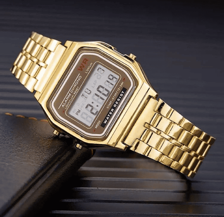 New Retro Classic LED Stainless Steel Digital Unisex Watch