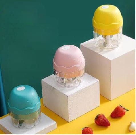 Wave Mini Chopper, Electric Garlic Crusher, Chopper Grater for Vegetable, Masher Press Crusher, Sturdy Durable Chili Vegetable Crusher Kitchen Tool