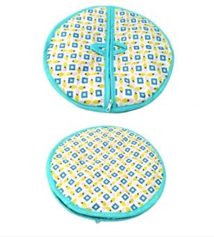 Roti Carrier, Zip Roti Cover, Tortilla Basket, Flatbread Zip Clothes Cover, Chapati Roti Rumal, Multi Design Round Kitchen Storage Basket Cover, Kitchen Roti Bag
