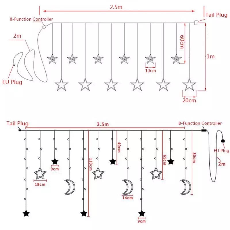 moon star curtain