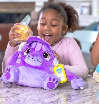 Cute Pet Insulated Lunch Bag, Kids Lunch Box Bag, Yumicorn Style Lunch Box, Kids Lunch Buddy, Lunch Carrier Bag For Kids, 2 In 1 Plush Lunch Bag, Dinner Container School Food Storage Bags
