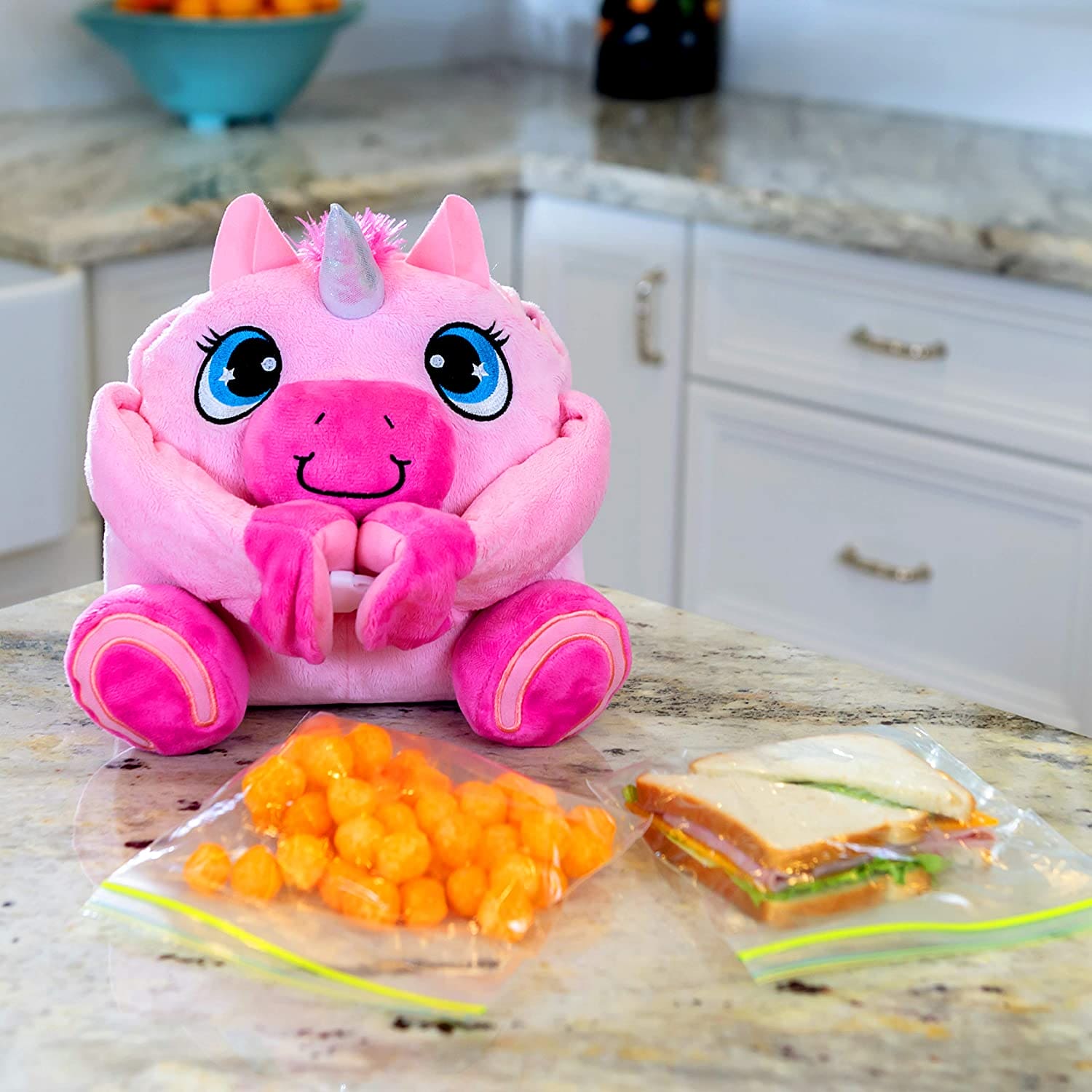 Cute Pet Insulated Lunch Bag, Kids Lunch Box Bag, Yumicorn Style Lunch Box, Kids Lunch Buddy, Lunch Carrier Bag For Kids, 2 In 1 Plush Lunch Bag, Dinner Container School Food Storage Bags