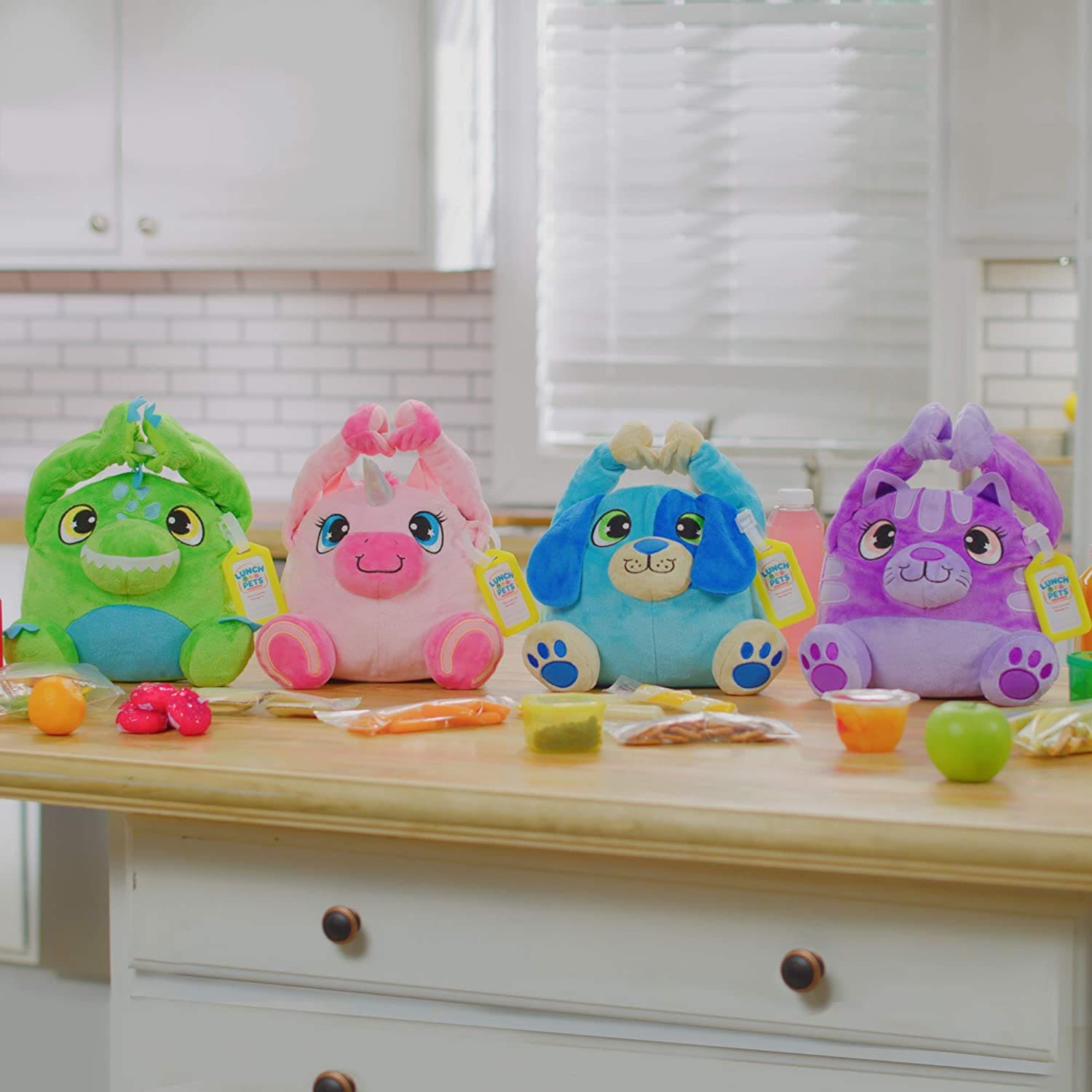 Cute Pet Insulated Lunch Bag, Kids Lunch Box Bag, Yumicorn Style Lunch Box, Kids Lunch Buddy, Lunch Carrier Bag For Kids, 2 In 1 Plush Lunch Bag, Dinner Container School Food Storage Bags