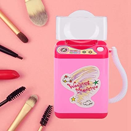 Mini Makeup Brush Cleaner Device, Mini Child Washing Machine Toy, Portable Automatic Cute Cosmetic Powder Puff Washing Machine, Makeup Brushes Cleaner