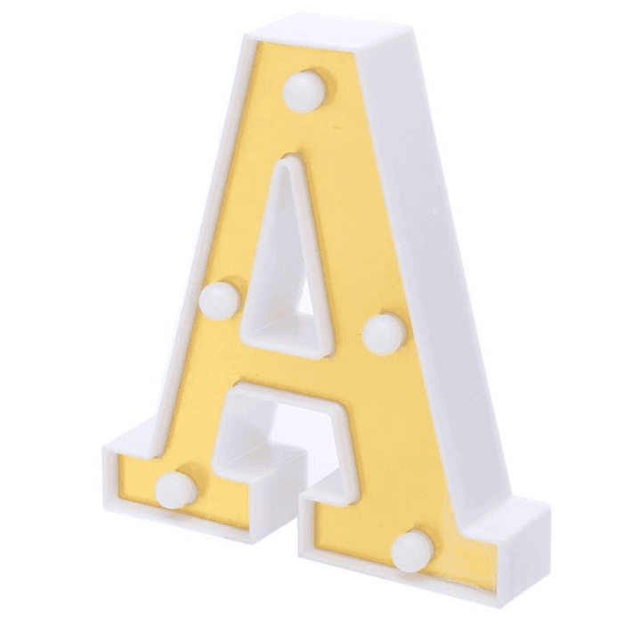 Gold Plated Led Letters, Alphabet Led Letter Lights, A To Z Light Up Letters Sign Night Light