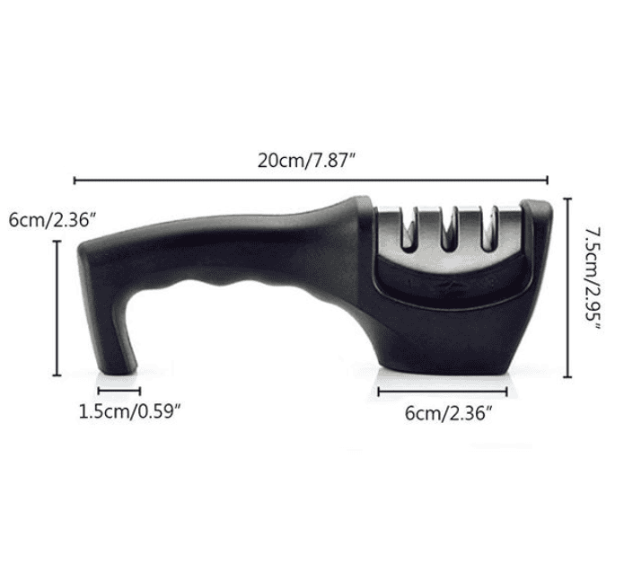 Knife Sharpener for Kitchen Knifes, Steel Stage Knife Sharpening Kit, Manual Sharpening Tool